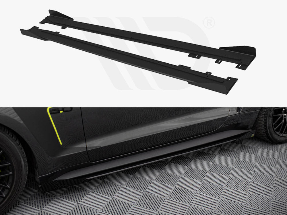 Street PRO Side Skirts Diffusers + Flaps Ford Mustang GT Mk6