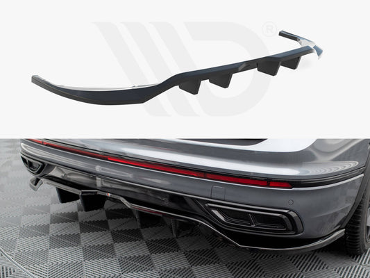 Central Rear Splitter (Vertical Bars) Volkswagen Tiguan Allspace R-Line Mk2 Facelift