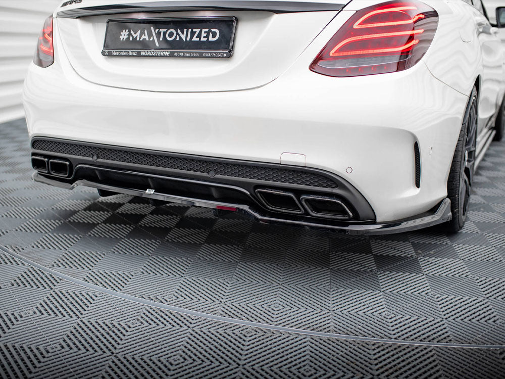 Central Rear Splitter (Vertical Bars) Mercedes-AMG C63 Sedan / Estate W205 / S205