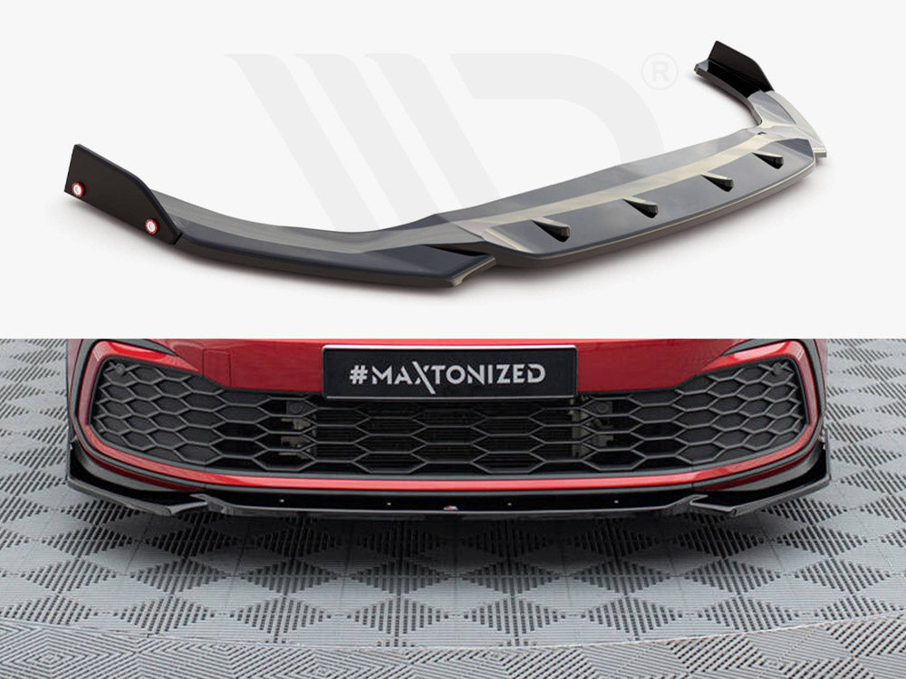 Front Splitter V.2 + Flaps Volkswagen Golf GTI / GTE / R-Line Mk8