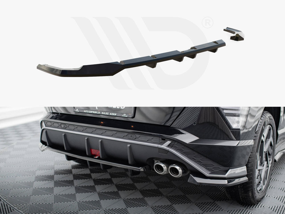 Central Rear Splitter (Vertical Bars) Hyundai Kona N-Line Mk2