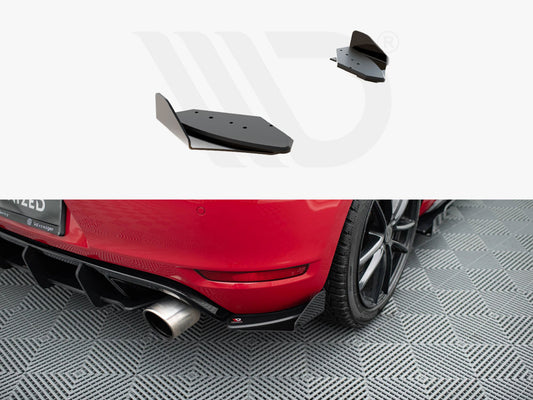 Street PRO Rear Side Splitters + Flaps VW Golf GTI Mk6