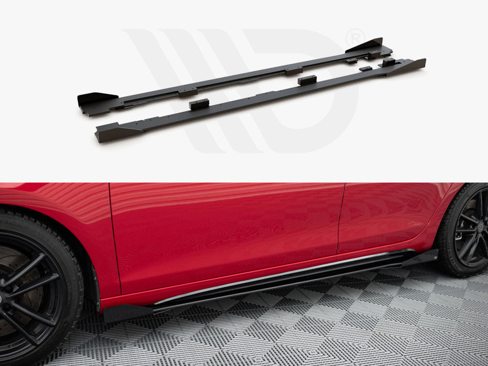 Street PRO Side Skirts Diffusers + Flaps VW Golf GTI Mk6