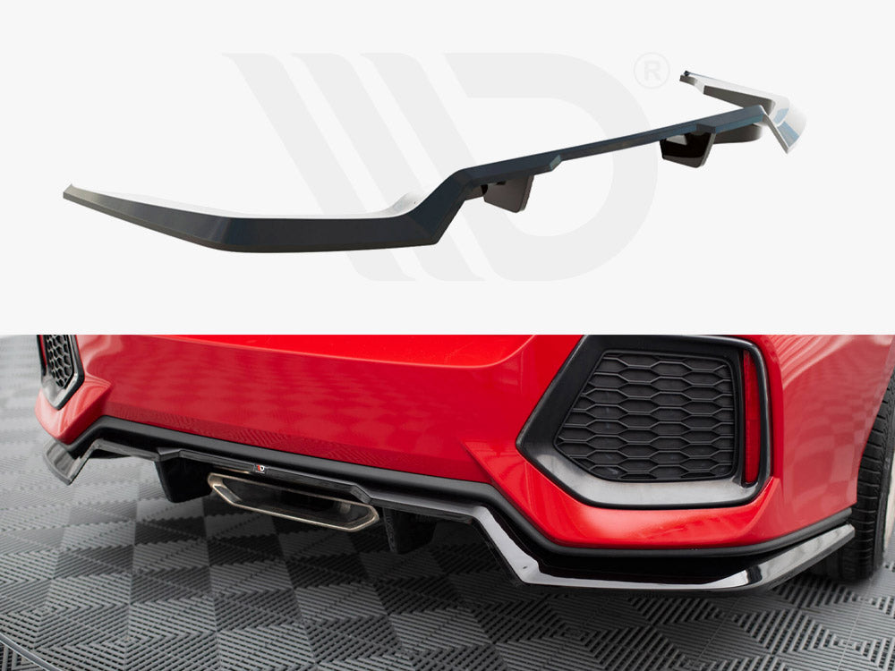 Central Rear Splitter (Vertical Bars) Honda Civic SI Mk10