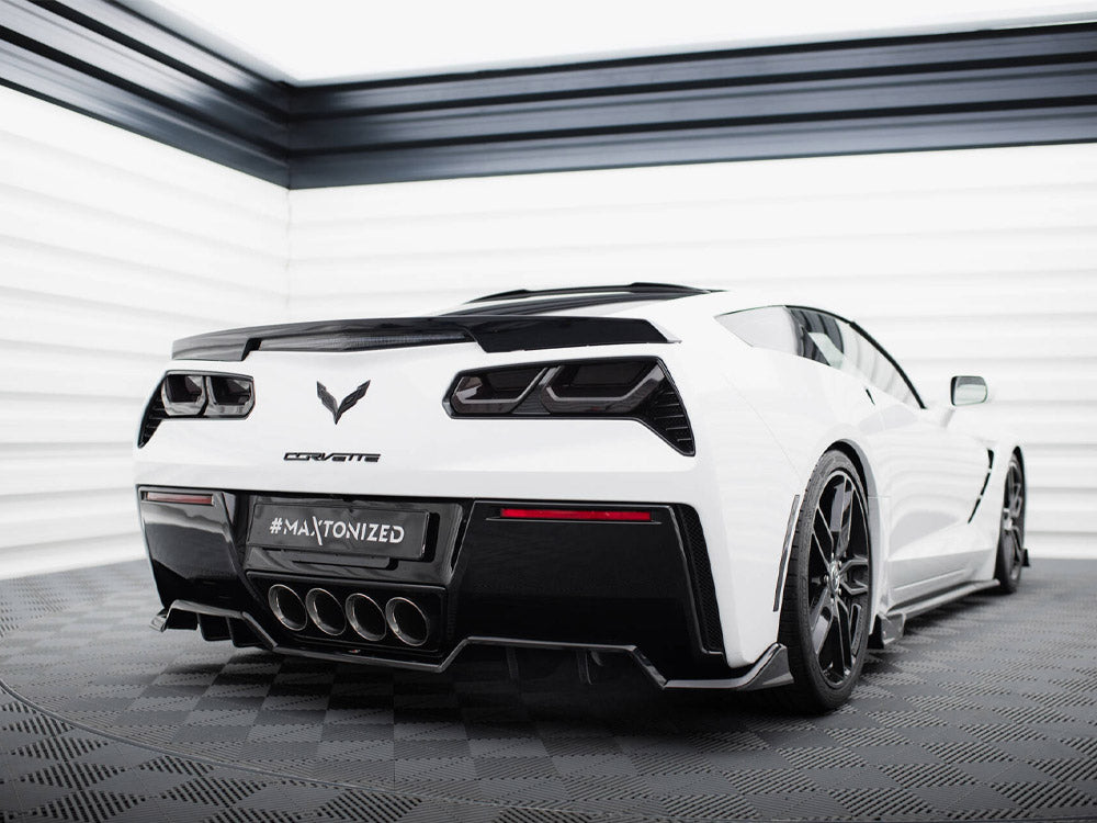 Central Rear Splitter (Vertical Bars) + Rear Side Splitters Chevrolet Corvette C7