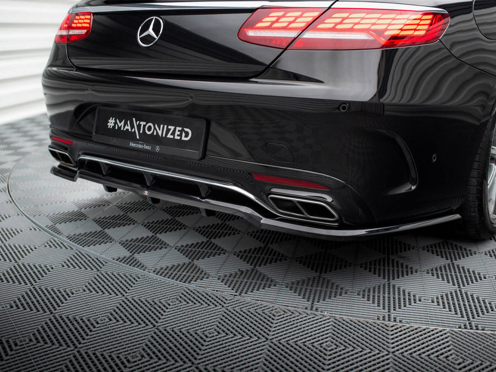 Central Rear Splitter (Vertical Bars) Mercedes-Benz S Coupe AMG-Line C217 Facelift