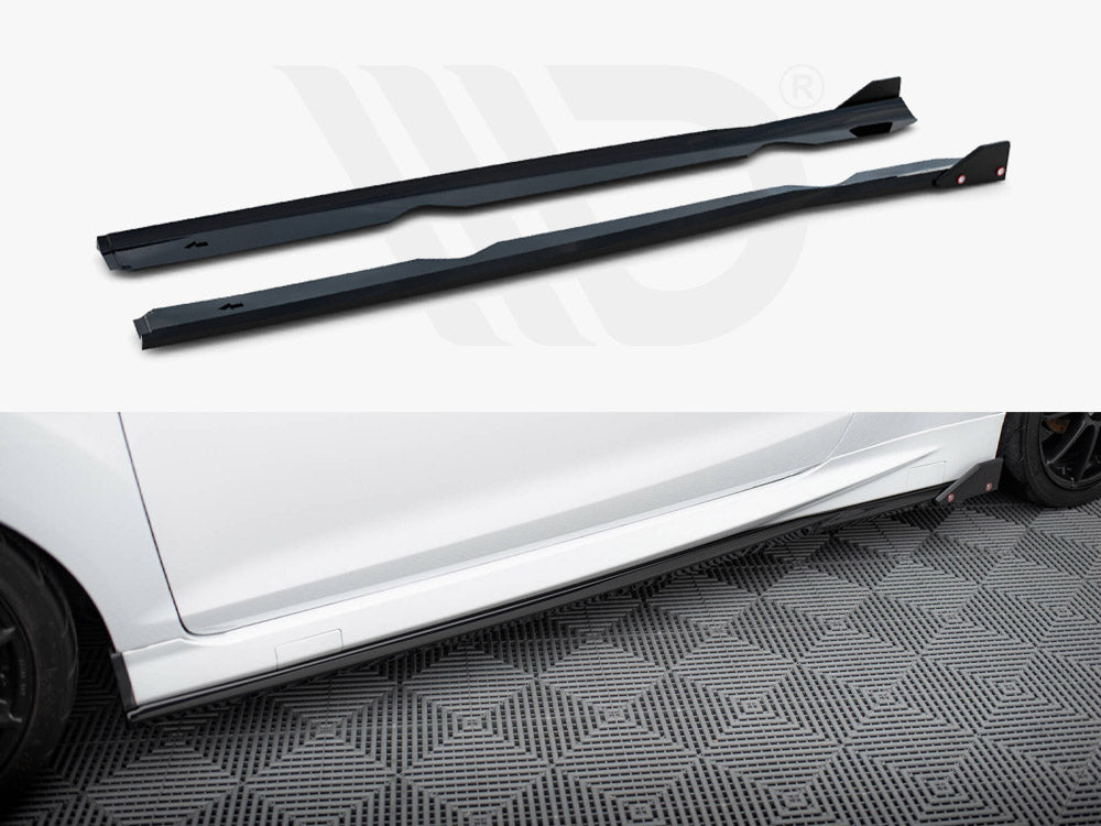 Side Skirts Diffusers V.4 + Flaps Ford Fiesta ST / ST-Line Mk7