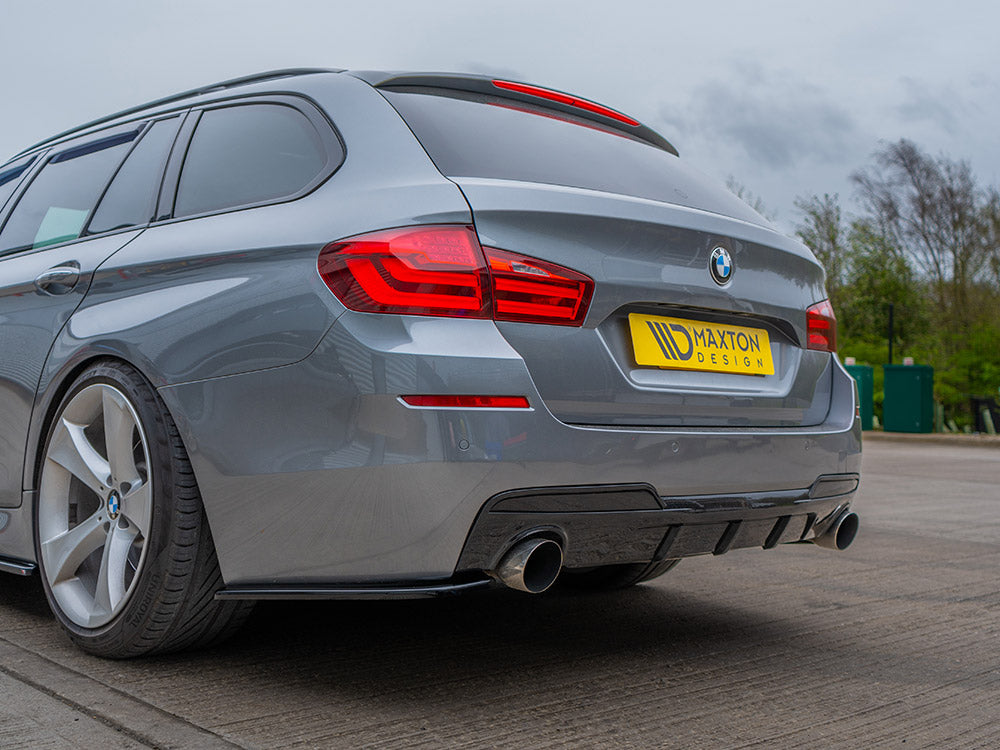 Rear Side Splitters Bmw 5 F11 M-pack (Fits TWO Single Exhaust Ends)