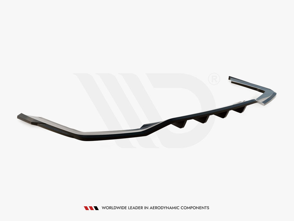 Central Rear Splitter (Vertical Bars) V.2 BMW 7 G11 M-Pack Facelift